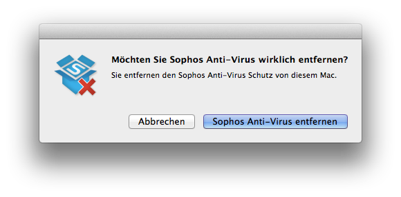 Deinstallation von Sophos Antivirus
