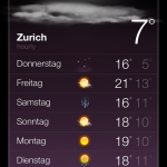 Umgestaltete Wetter App in iOS 6