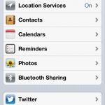 Privacy Einstellungen in iOS 6